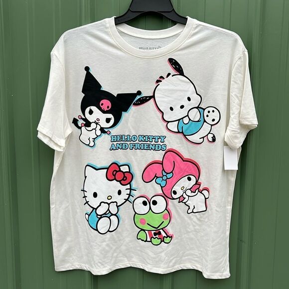 Women’s Hello Soft Kitty & Friends Graphic Short Sleeve T-Shirt Size XL - Picture 1 of 7